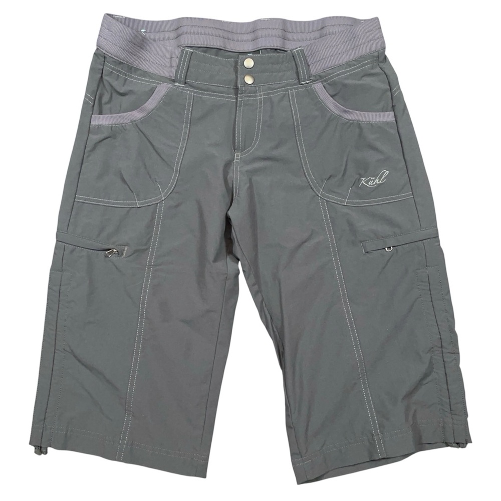 Kuhl Knicker Shorts Capri Women’s Sz 10 Gray Nylon Stretch Hiking 15"